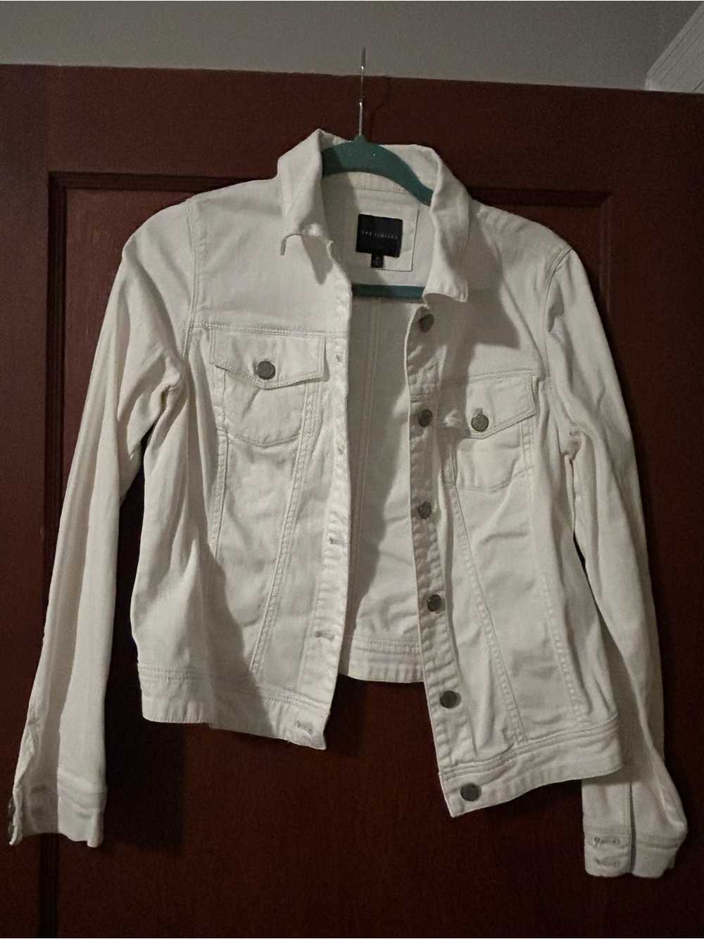 The Limited White Denim Jean Jacket Size Medium Button Down